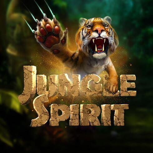 Jungle Spirit Reels slot game screen showing six-reel cascading layout